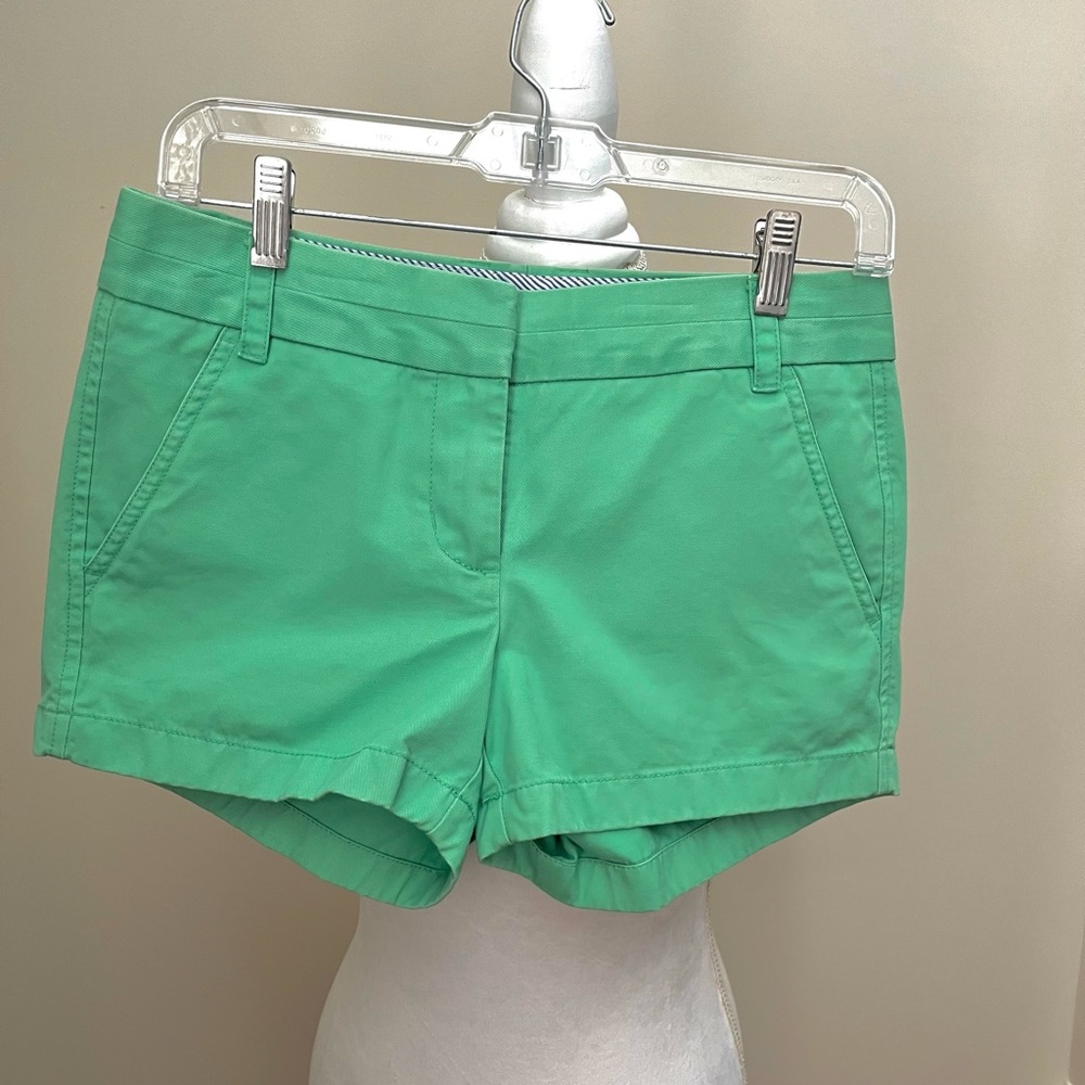 J Crew  Women’s Chino Green Shorts- 0